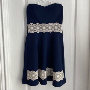 Pretty blue and white dress